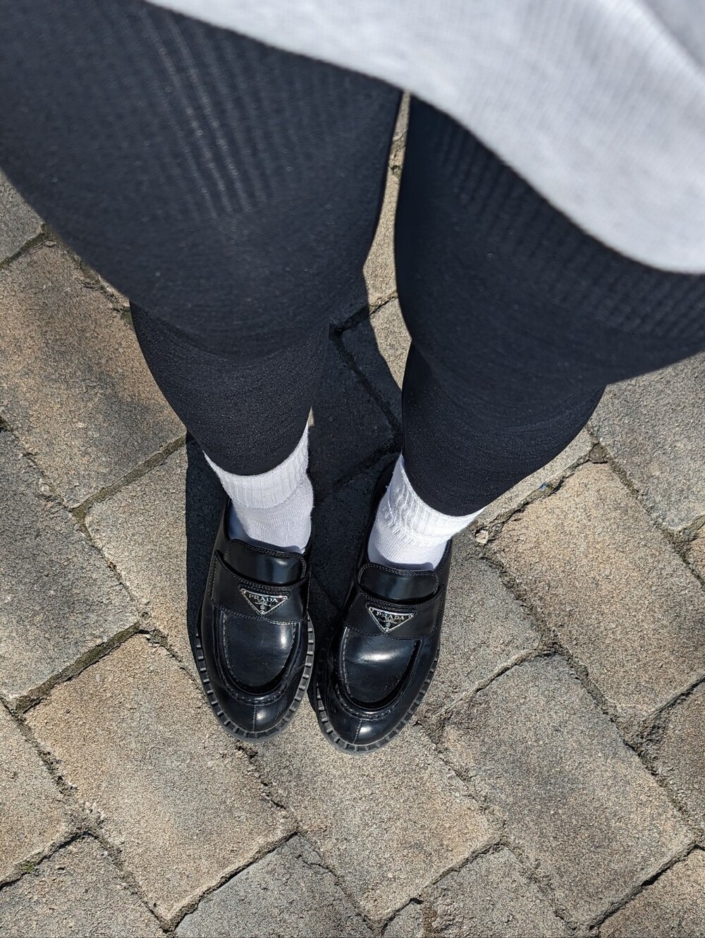 Authentic Prada Black Leather Loafers